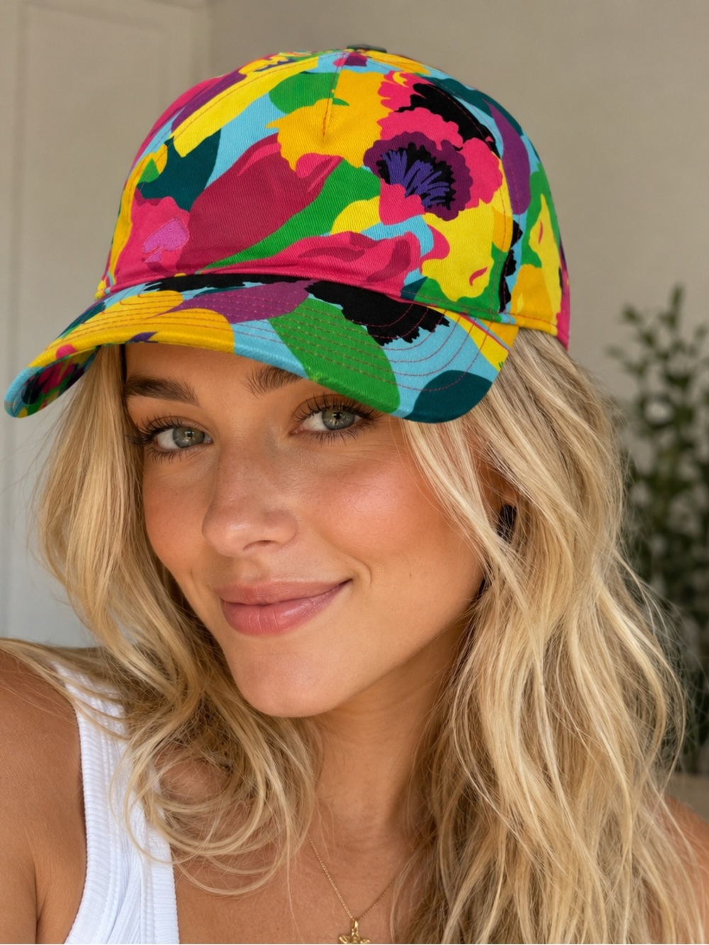 Kate Spade New York Printed Baseball Hat/Cap, Orchid Bloom